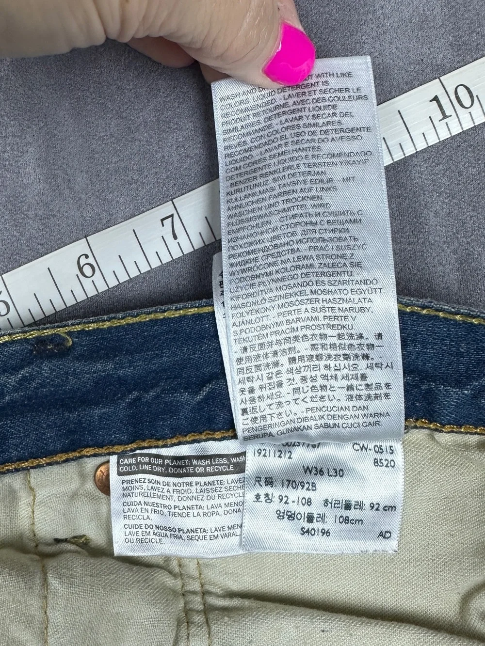 Levi's 501 Original Fit Jeans Men's 36x30 Medium Wash Blue Button Fly Straight